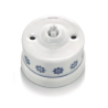 Permutateur porcelaine décor bleu argent GARBY Fontini rétro