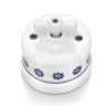 Permutateur porcelaine décor bleu argent GARBY Fontini rétro