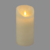 Bougie LED rustique Ø9 H17,5 cm effet flamme mouvement minuterie