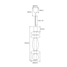 Suspension verticale Léonor verre soufflé design Elements Lighting
