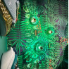 Applique Petite Grace vert émeraude collerette dorée design
