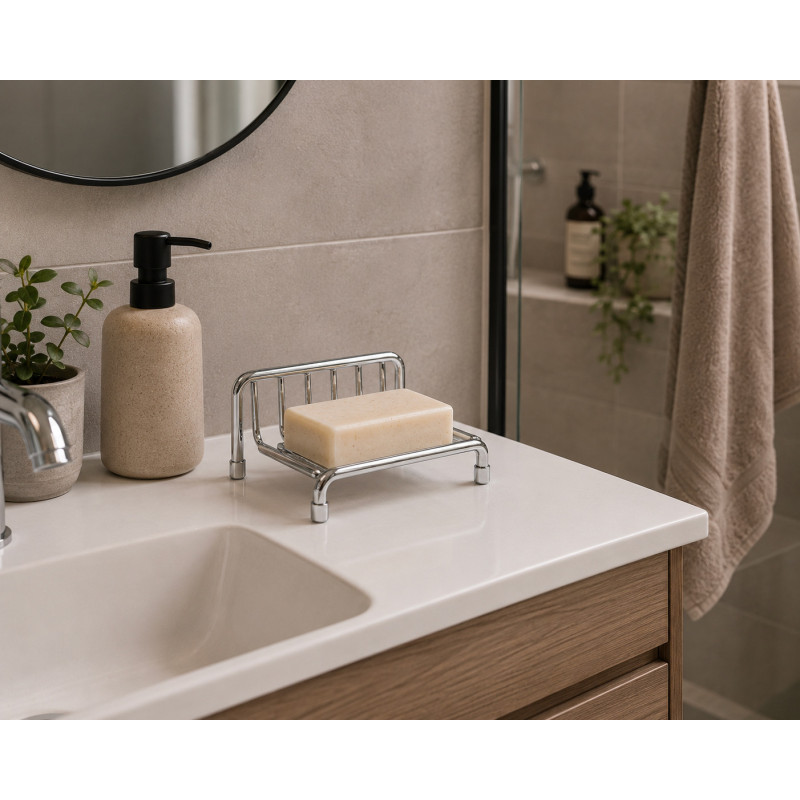 Banc de savon en laiton chromé de THPG