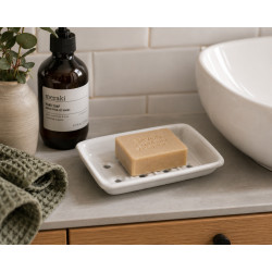 Porte-savon en porcelaine avec écoulement proposé par THPG