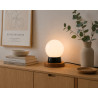 Lampe THPG porcelaine noire & cerisier – Globe opale
