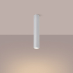 Plafonnier KARBON 40 Blanc Sollux | Tube GU10 Design