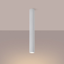 Plafonnier KARBON 60 Blanc Sollux | Tube GU10 Design
