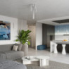 Plafonnier KARBON 60 Blanc Sollux | Tube GU10 Design