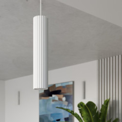 Plafonnier KARBON 60 Blanc Sollux | Tube GU10 Design