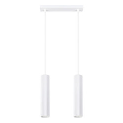 Suspension KARBON 2 Blanc Sollux | 2 Lampes GU10 Design