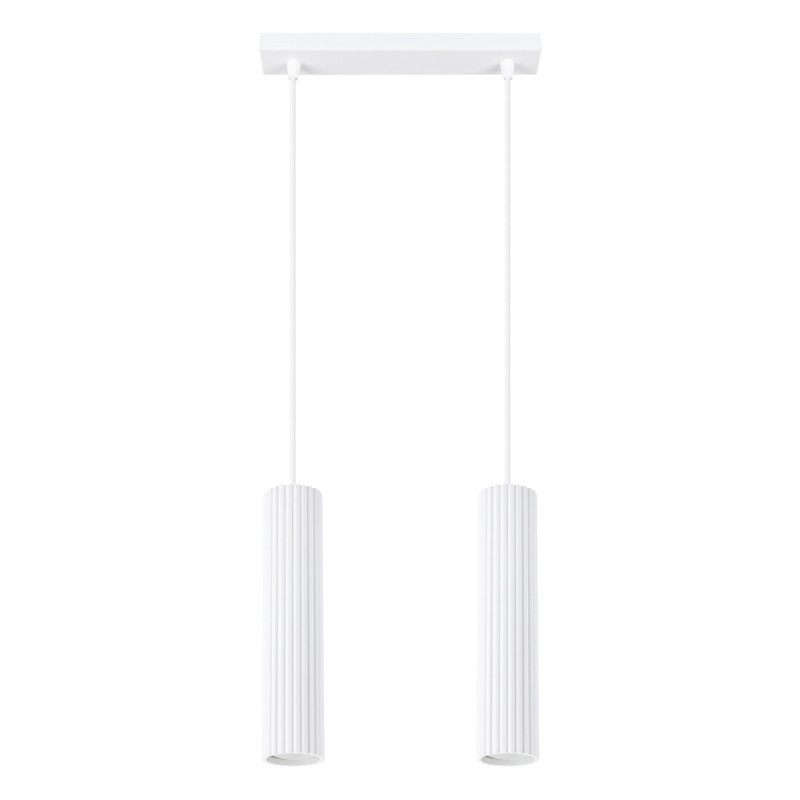 Suspension KARBON 2 Blanc Sollux | 2 Lampes GU10 Design