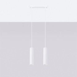 Suspension KARBON 2 Blanc Sollux | 2 Lampes GU10 Design