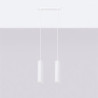 Suspension KARBON 2 Blanc Sollux | 2 Lampes GU10 Design