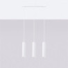 Suspension KARBON 3L Blanc Sollux | 3 Lampes GU10 Design