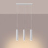 Suspension KARBON 3L Blanc Sollux | 3 Lampes GU10 Design