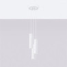 Suspension KARBON 3P Blanc Sollux | 3 Lampes GU10 Design