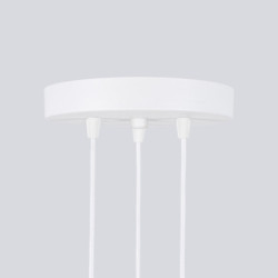 Suspension KARBON 3P Blanc Sollux | 3 Lampes GU10 Design