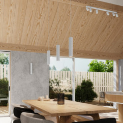 Suspension KARBON 3P Blanc Sollux | 3 Lampes GU10 Design