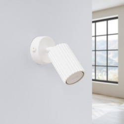 Applique KARBON Blanc avec Interrupteur Sollux | GU10 orientable