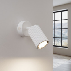 Applique KARBON Blanc avec Interrupteur Sollux | GU10 orientable