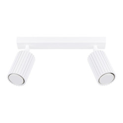 Plafonnier KARBON 2 Blanc Sollux | 2 Spots GU10 Orientables