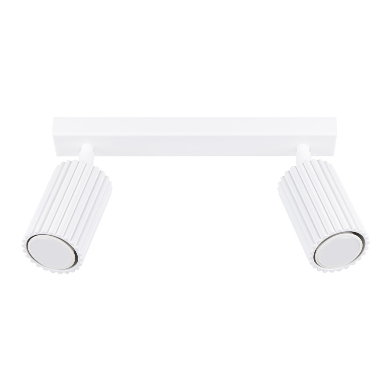 Plafonnier KARBON 2 Blanc Sollux | 2 Spots GU10 Orientables