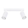 Plafonnier KARBON 2 Blanc Sollux | 2 Spots GU10 Orientables