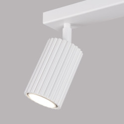 Plafonnier KARBON 2 Blanc Sollux | 2 Spots GU10 Orientables