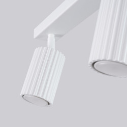 Plafonnier KARBON 2 Blanc Sollux | 2 Spots GU10 Orientables