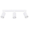 Plafonnier KARBON 3L Blanc Sollux | Barre 3 Spots GU10 Orientables