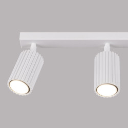 Plafonnier KARBON 3L Blanc Sollux | Barre 3 Spots GU10 Orientables