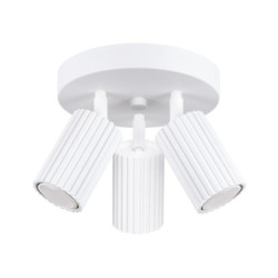 Plafonnier KARBON 3P Blanc Sollux | 3 Spots GU10 Orientables