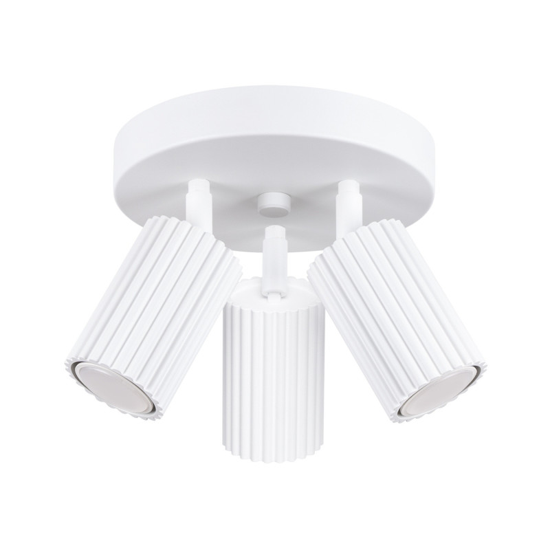 Plafonnier KARBON 3P Blanc Sollux | 3 Spots GU10 Orientables