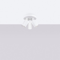 Plafonnier KARBON 3P Blanc Sollux | 3 Spots GU10 Orientables