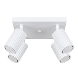 Plafonnier KARBON 4 Blanc Sollux | 4 Spots GU10 Orientables
