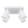 Plafonnier KARBON 4 Blanc Sollux | 4 Spots GU10 Orientables