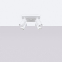 Plafonnier KARBON 4 Blanc Sollux | 4 Spots GU10 Orientables