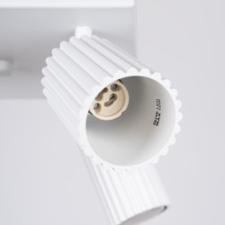 Plafonnier KARBON 4 Blanc Sollux | 4 Spots GU10 Orientables