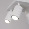 Plafonnier KARBON 4 Blanc Sollux | 4 Spots GU10 Orientables