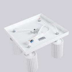 Plafonnier KARBON 4 Blanc Sollux | 4 Spots GU10 Orientables