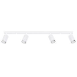 Plafonnier KARBON 4L Blanc Sollux | Barre 4 Spots GU10 Orientables