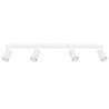 Plafonnier KARBON 4L Blanc Sollux | Barre 4 Spots GU10 Orientables
