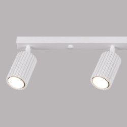 Plafonnier KARBON 4L Blanc Sollux | Barre 4 Spots GU10 Orientables