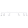 Plafonnier KARBON 6L Blanc Sollux | Barre 6 Spots GU10 Orientables