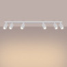 Plafonnier KARBON 6L Blanc Sollux | Barre 6 Spots GU10 Orientables
