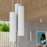 Plafonnier KARBON 6L Blanc Sollux | Barre 6 Spots GU10 Orientables
