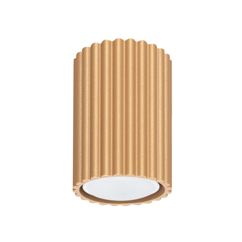 Plafonnier KARBON 10 Or Sollux | Spot GU10 Design Minimaliste