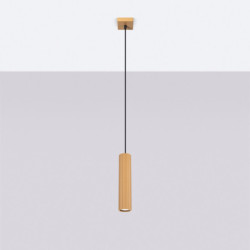 Suspension KARBON 1 Or Sollux | Lampe GU10 cannelée
