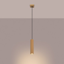 Suspension KARBON 1 Or Sollux | Lampe GU10 cannelée