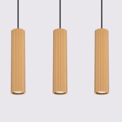 Suspension KARBON 3L Or Sollux | Suspension Linéaire 3 GU10 Design
