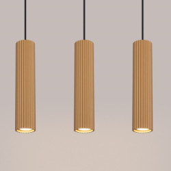 Suspension KARBON 3L Or Sollux | Suspension Linéaire 3 GU10 Design